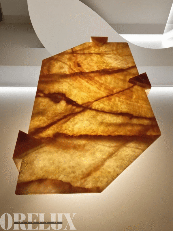 Orelux Prism Table – Natural Onyx Elegance