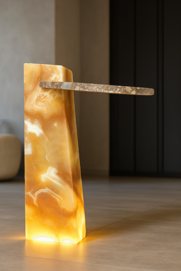 Geolight™ – Illuminated Onyx Statement Table